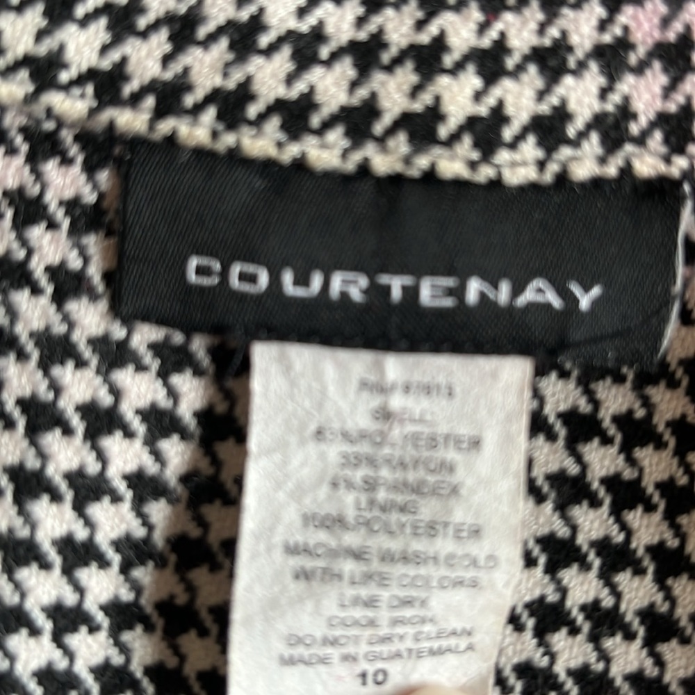 Courtenay Women's Black and White Houndstooth Blazer 10 - Picture 5 of 5
